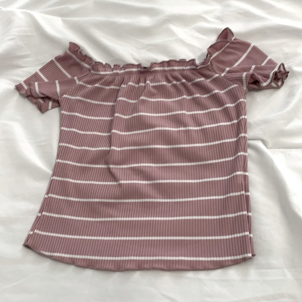 SHEIN purple cropped off the shoulder top